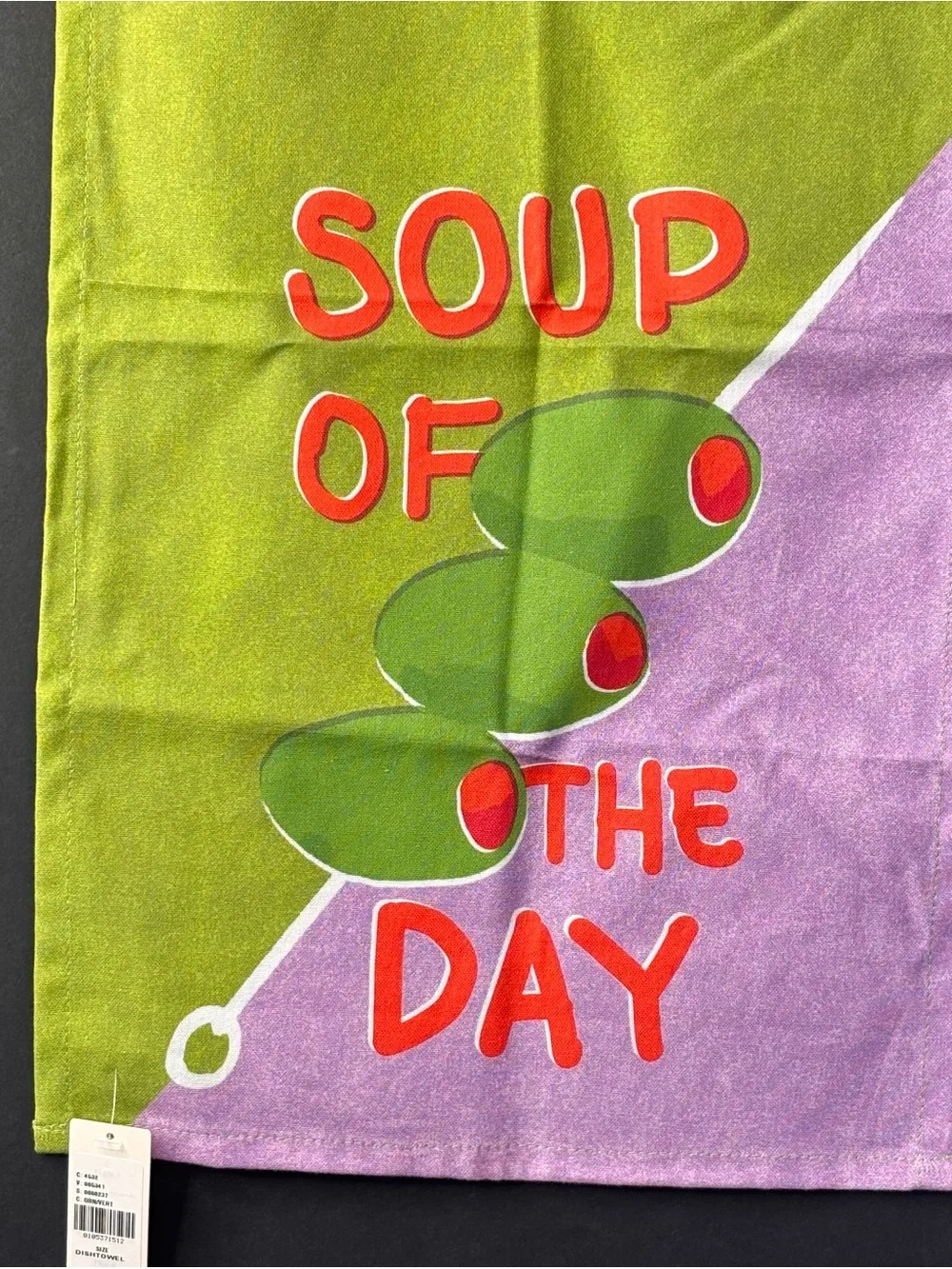 NWT Anthropologie Soup Of The Day Bar Dish Towel 24” X 12”